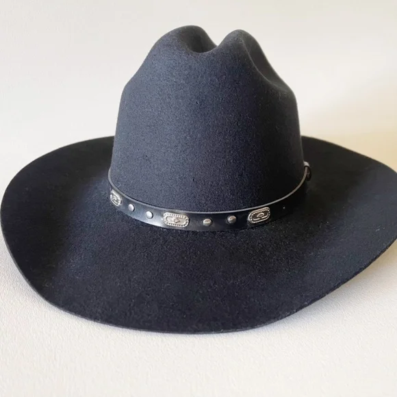Wool Felt Cowboy Hat Western Ranch Rodeo Festival Costume Black 7 WPL 5923 USA